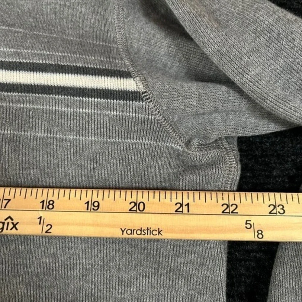 Banana Republic‎ Mens Gray Quarter Zip Pullover Sweater Size L 100% Cotton
